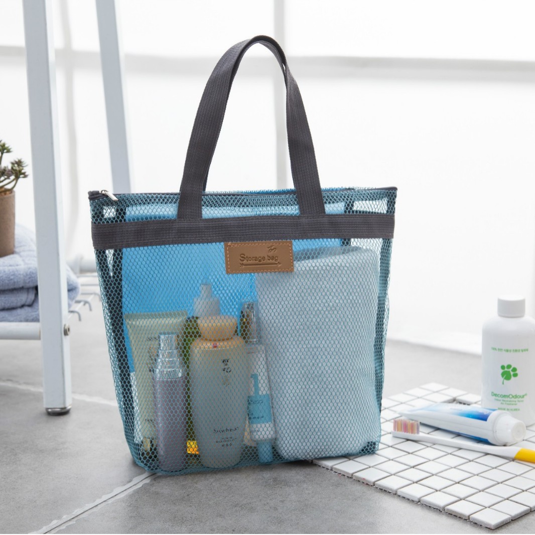 Supply Cross-border Travel Beach Bag Storage Bag Portable Outdoor Wash Swimming Bag Grid Storage Bag Travel Bag