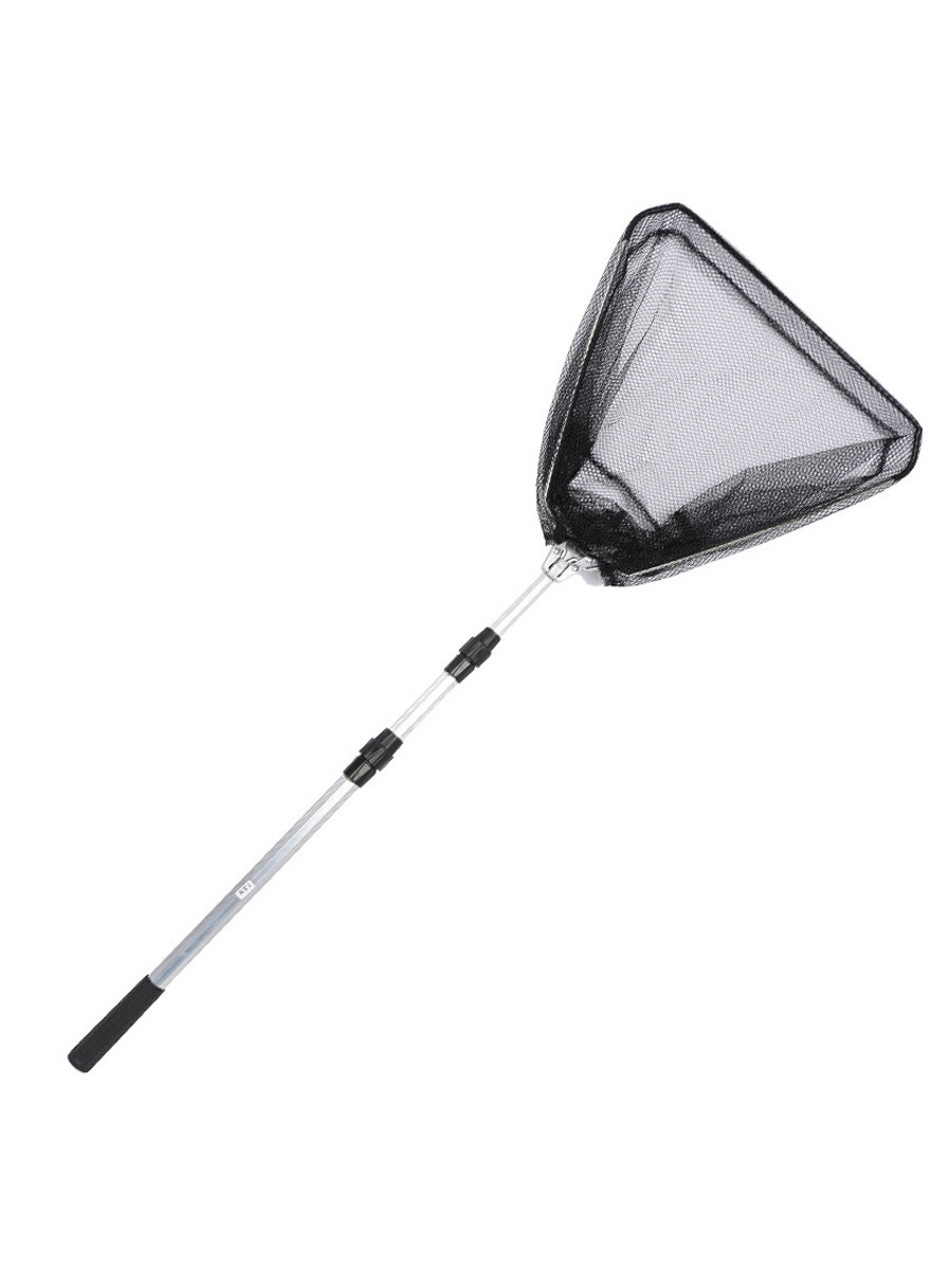 Bold triangle folding super net rod telescopic rod small hole net pocket fish flower copy aluminum alloy automatic net rod