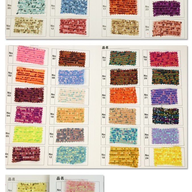 60 colors in stock supply 3mm straight sequined embroidery elastic mesh beads embroidered cloth stage wear fabric