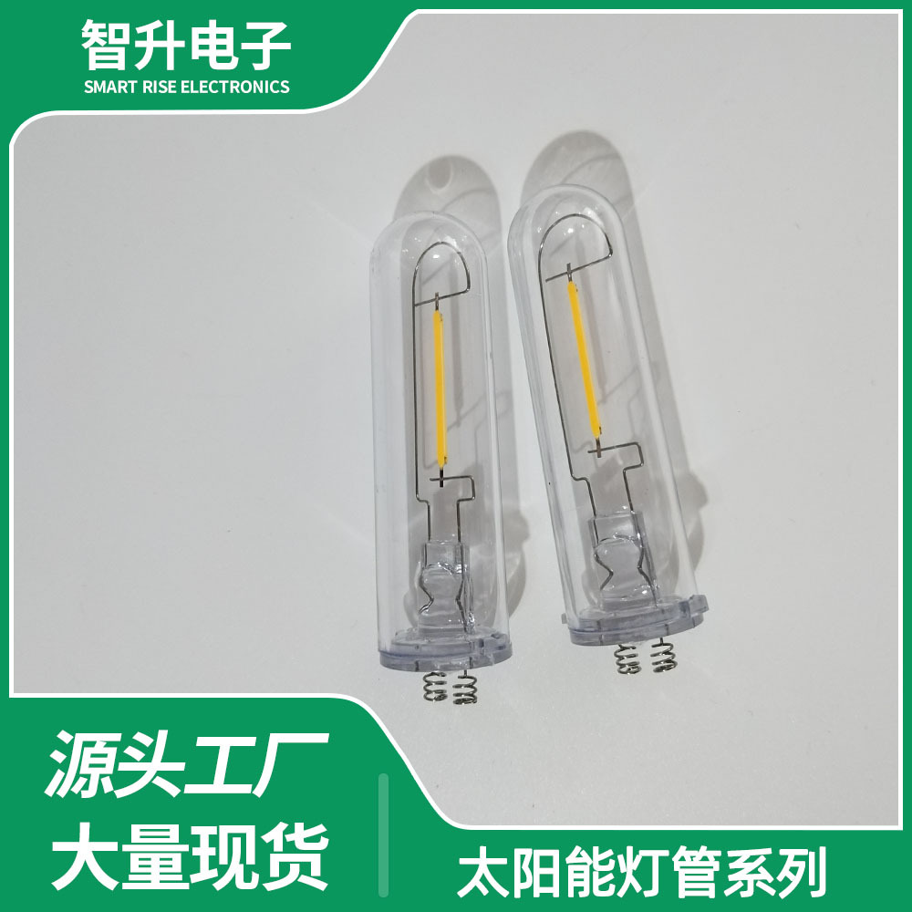 Солнечная Лампа для Сада 3Vled Прозрачная с Весенним Застежкой Теплый Свет 2700K Жесткий Филамент 38мм