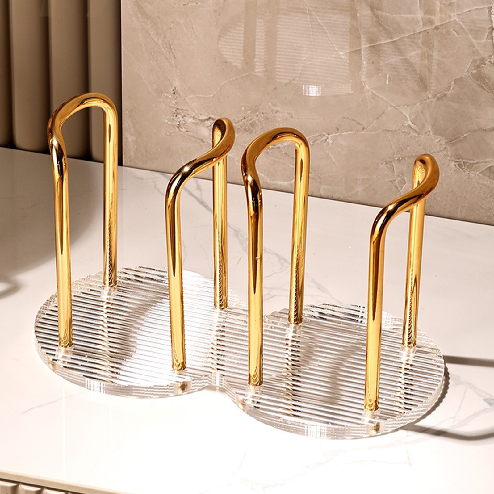 Легкий роскошный подставка для бумажных стаканов, держатель для стаканов, одноразовая подставка, акриловая настольная подставка для чайных и водяных стаканов