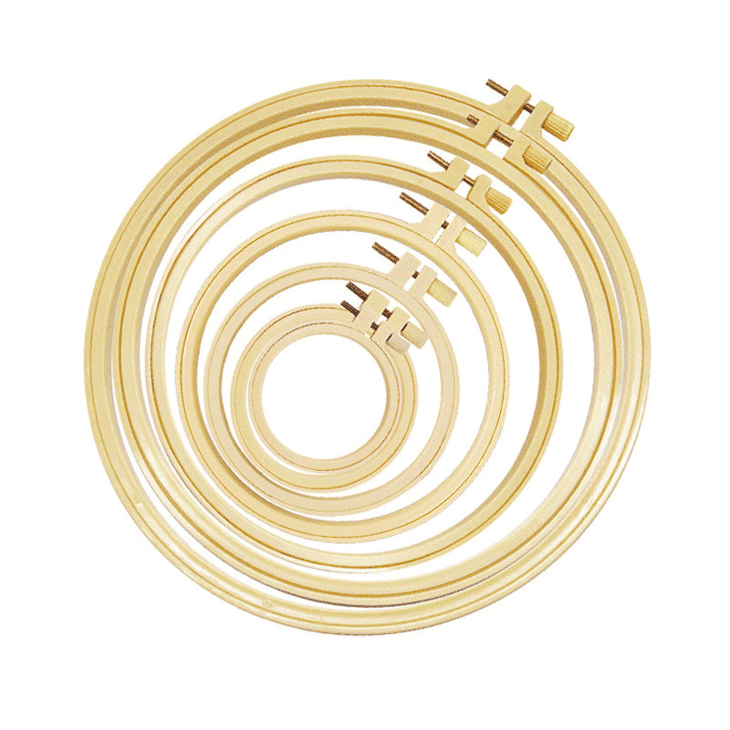 Imitation bamboo embroidery ring embroidery diy plastic embroidery frame cross-stitch embroidery ring adjustable factory direct wholesale