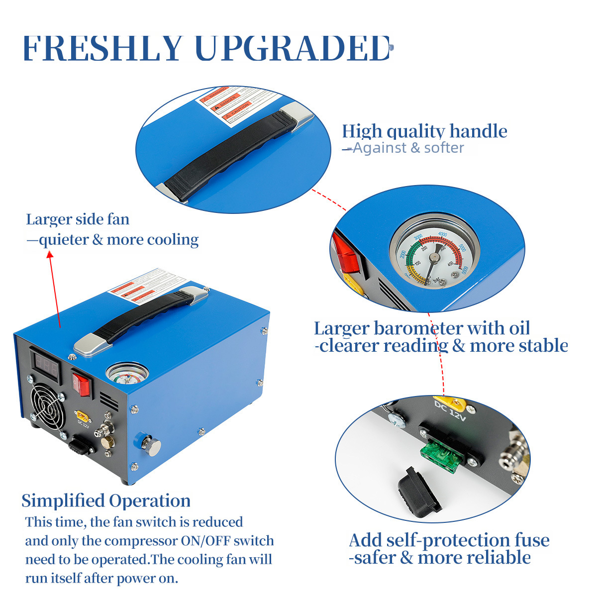 2024 Cross-Border External 220V-110V-12V High-Pressure Car Air Pump 30Mpa Air Pump 4500