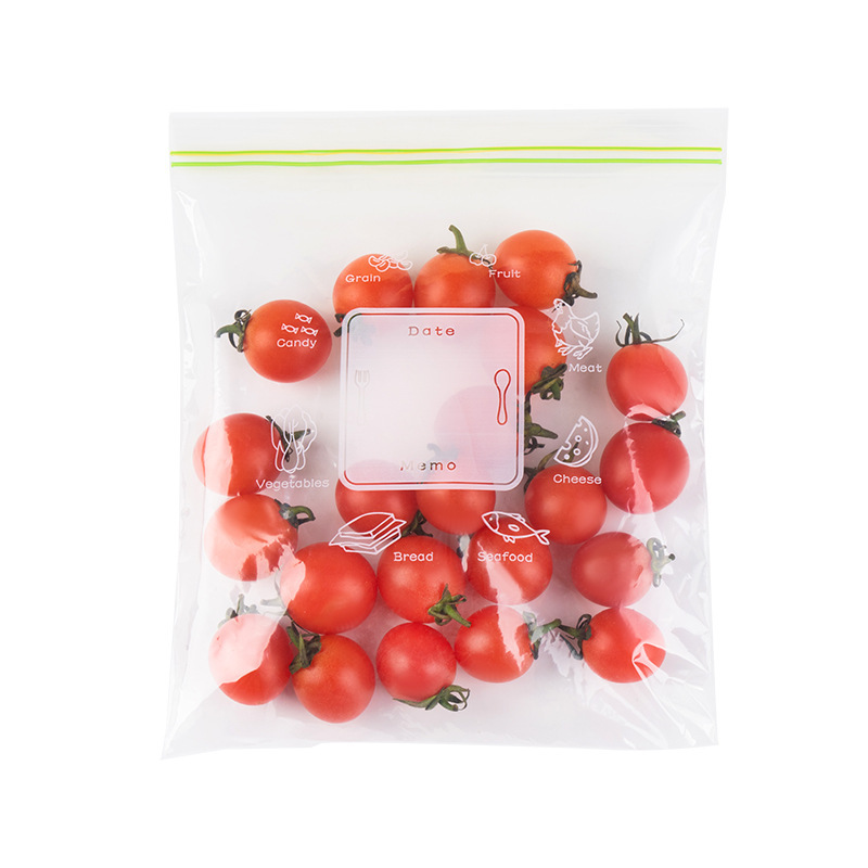 Sealed Bag Household Food Plastic Sealing Double Rib Bag Vegetable and Fruit Preservation Meat Freezing Special Refrigerator Storage Bag