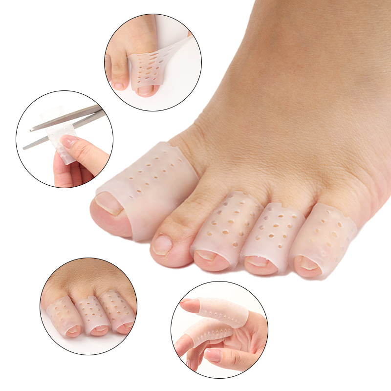 Double Opening Breathable Toe Corn Cover High Heels Soft Anti-Wear Toe Cover Silicone Finger Cover Soft Foot Cover
