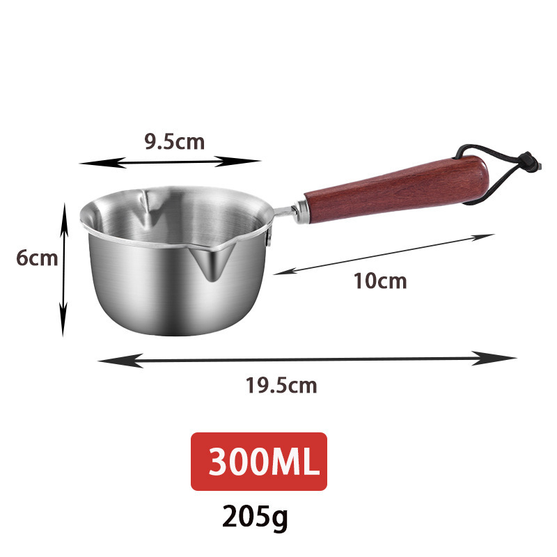 Stainless Steel Oil Splashing Pot Milk Pot Thickened Household Commercial Hot Oil Small Pot Baking Japanese Style Oil Splashing Pot Mini Pot