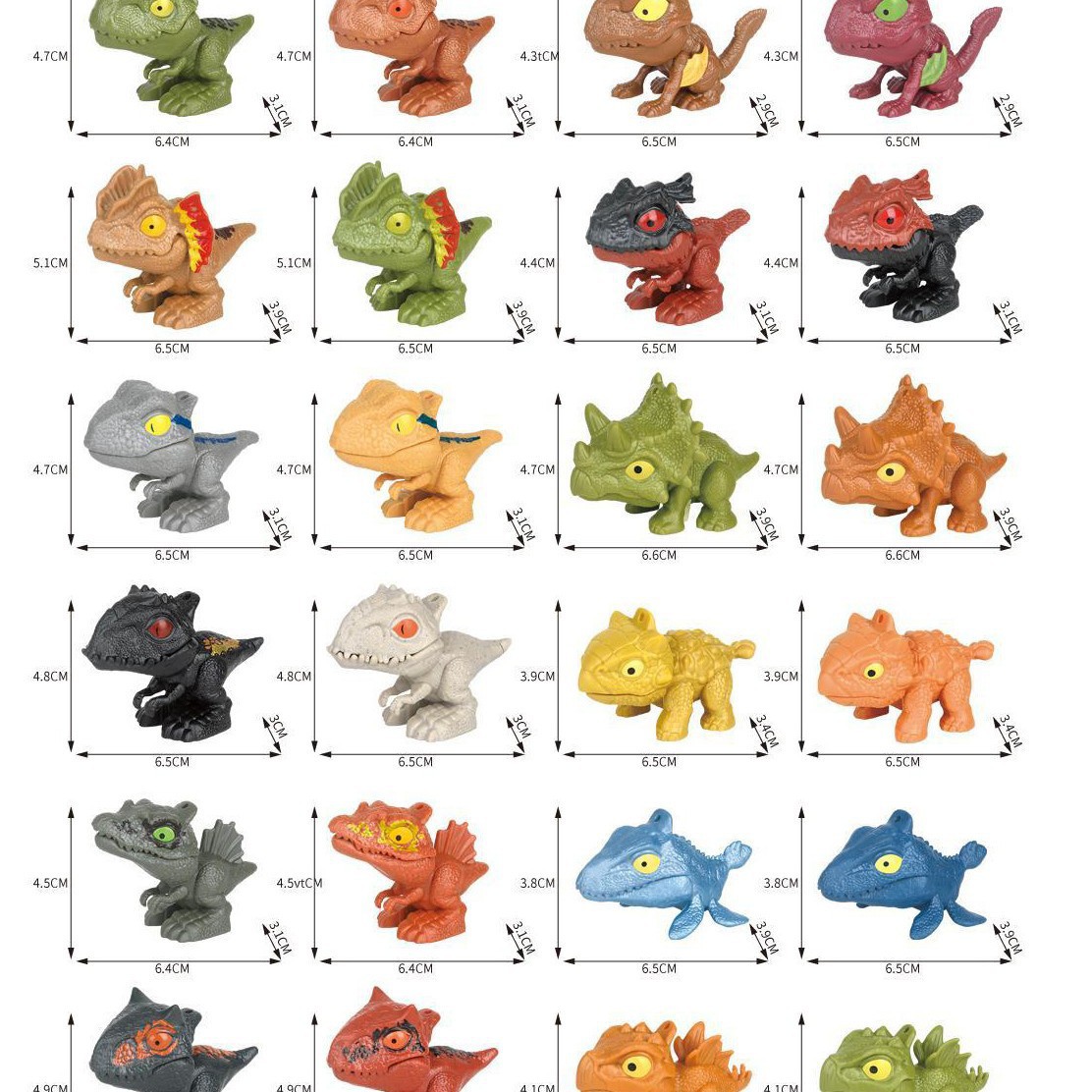 Blind Bag Kidsren's Finger-Biting Dinosaur Toy Mini Small Mouth Bite Tyrannosaurus Triceratops Dinosaur Model