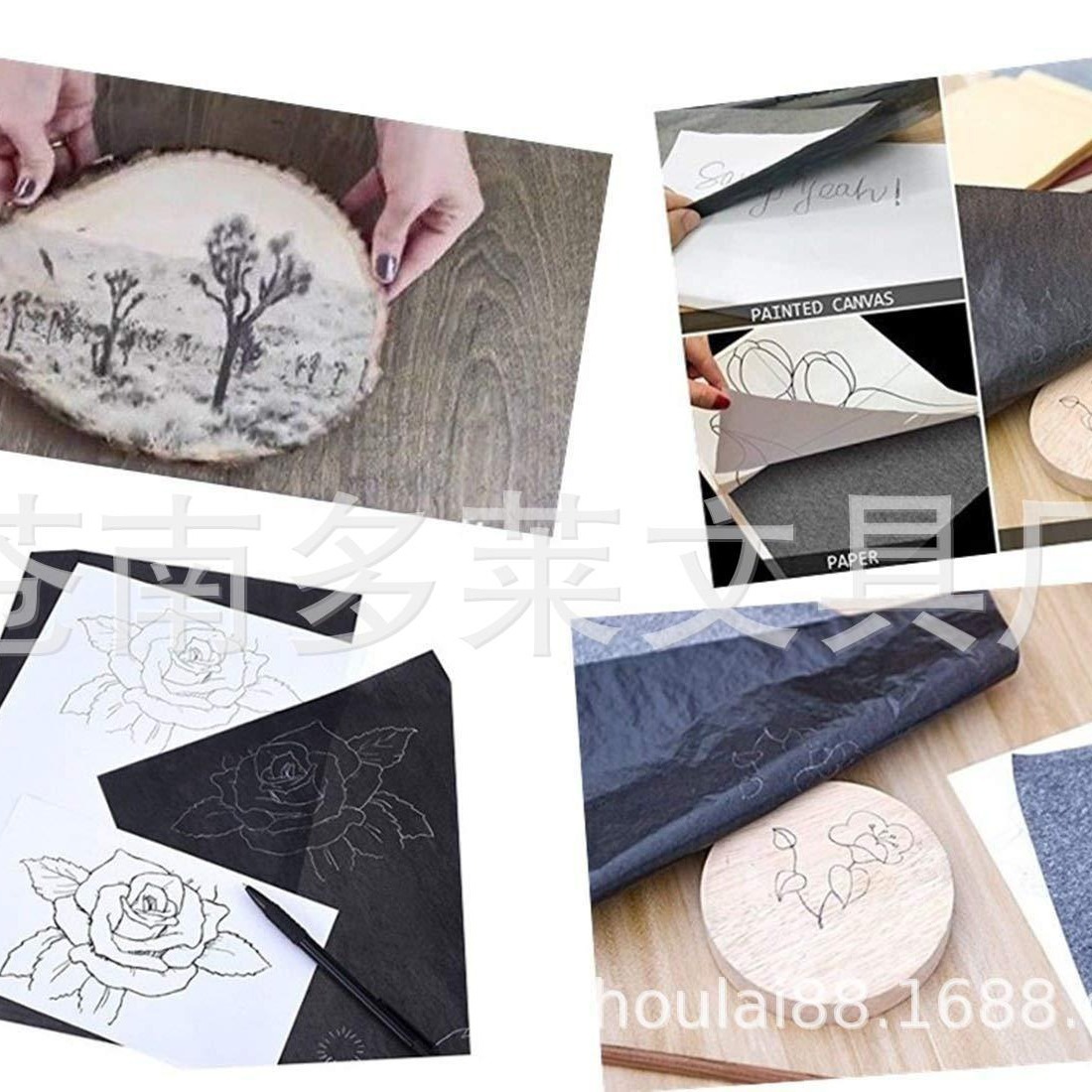 Source Manufacturer Graphite Copy Paper Amazon Best Selling Single-Sided A4 Copy Paper Clear Painting Tracing Effect