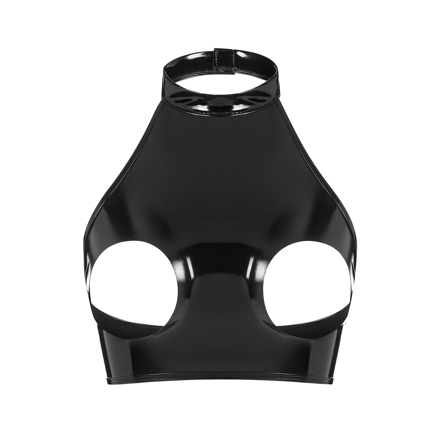 Европейское и американское сексуальное нижнее белье из ПВХ с открытыми грудями