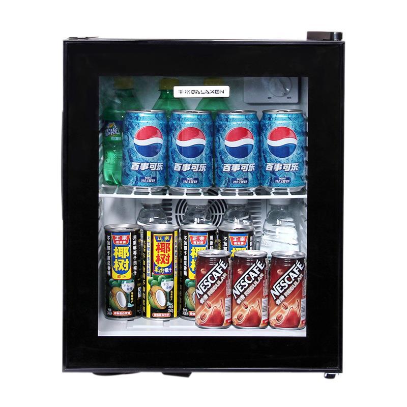 Small Refrigerator for Hotel Rooms 30L Mini Bar Glass Door Semiconductor Refrigeration Embedded Sample Retention Cabinet