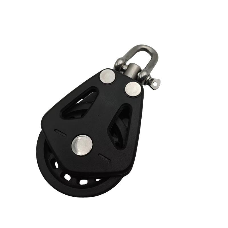 Черный нейлоновый блок для парусника, подъемный блок, направляющее колесо для лодки, подъемное колесо для йоги и пилатеса