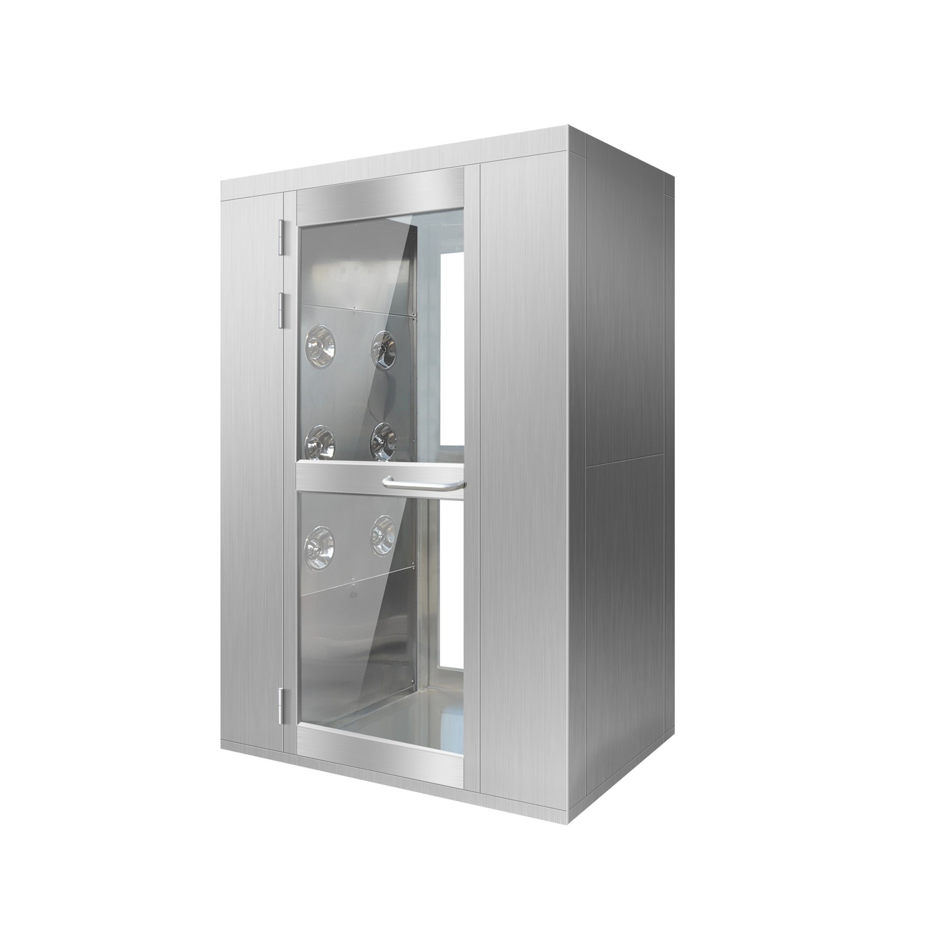 Shandong factory stainless steel air shower room factory dust-free workshop single double double blowing cargo shower channel air shower door