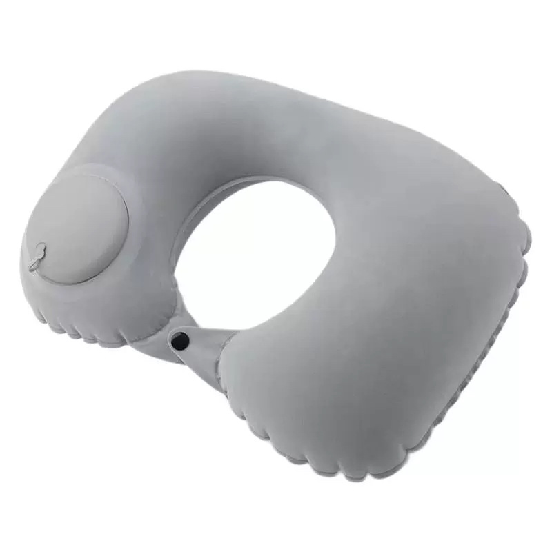New Press Inflatable U-Shaped Pillow Neck Pillow Travel Artifact Neck Foldableing Portable Flocking Inflatable Travel Pillow