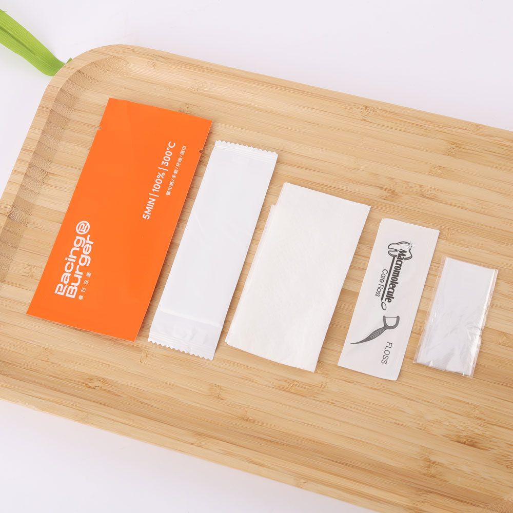 Customized Disposable Chopsticks, Spoons, Tableware Set, Four-Piece Set, Commercial Catering Takeaway Packaging, Whole Bag Independent Packaging