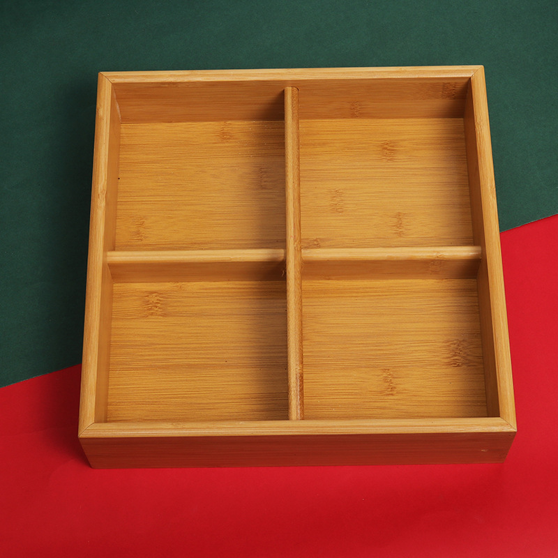 Wedding Bamboo Portable Dried Fruit Box Engagement Banquet Early Birth Your Son Basket Objects Complete Decoration Press Bed Arrangement Supplies