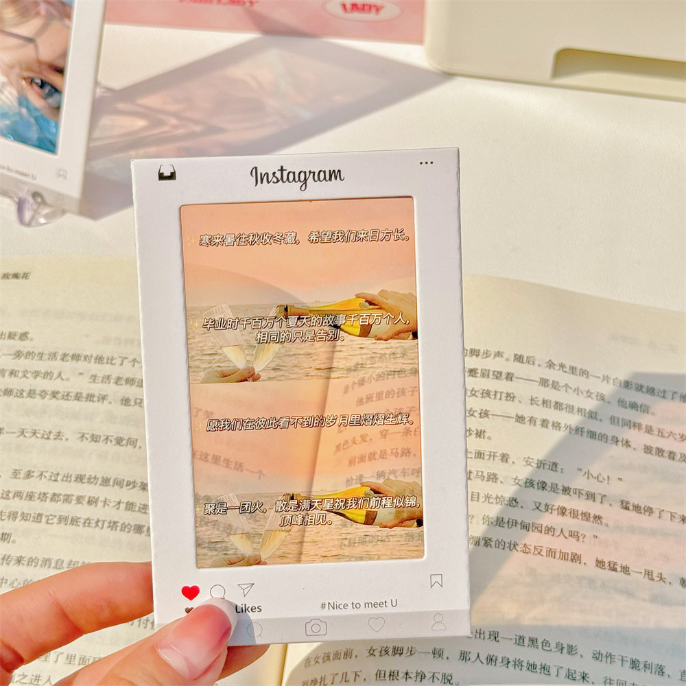 3inch ins Xiaohongshu Light and Shadow Reversal Colorful Film Star Chasing Photo Creative Gift Decoration diy Gift