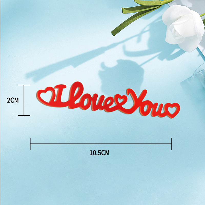 Acrylic English letter love acrylic cake plug-in card baking cake decoration wholesale