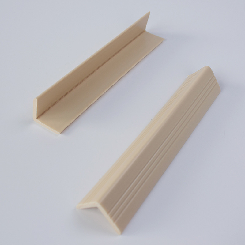 Soft Silicone Anti-Collision Protection Strip Wood Grain Small Right Angle Pvc Edge Strip Wooden Floor L-Shaped Edge Strip Skirting Wholesale