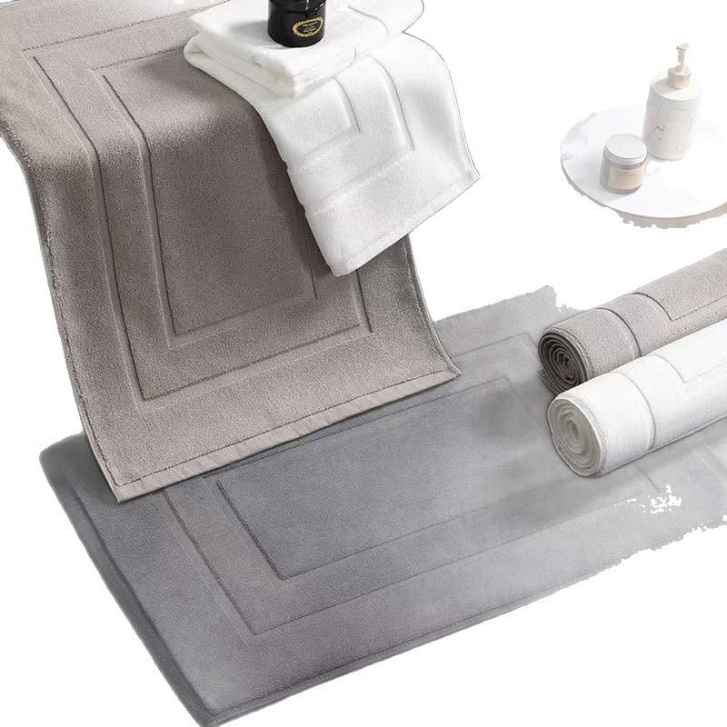 Five-Star Hotel Floor Towel, Cotton Bathroom Absorbent Floor Mat, Household Bathroom Carpet, Machine Washable Thickened Foot Mat