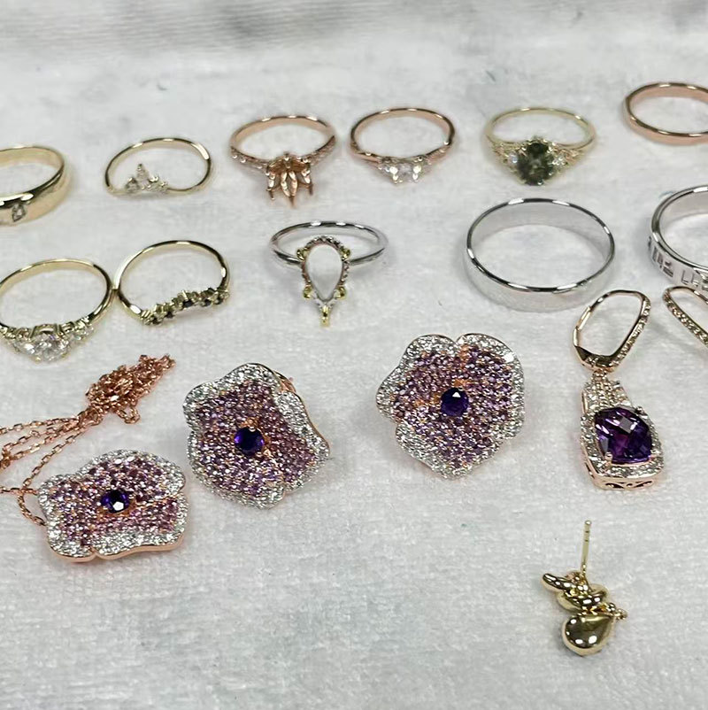 S925 Silver Jewelry Custom Processing K Gold Platinum Jewelry Custom Ring Bracelet Odm Oem Batch Processing Export