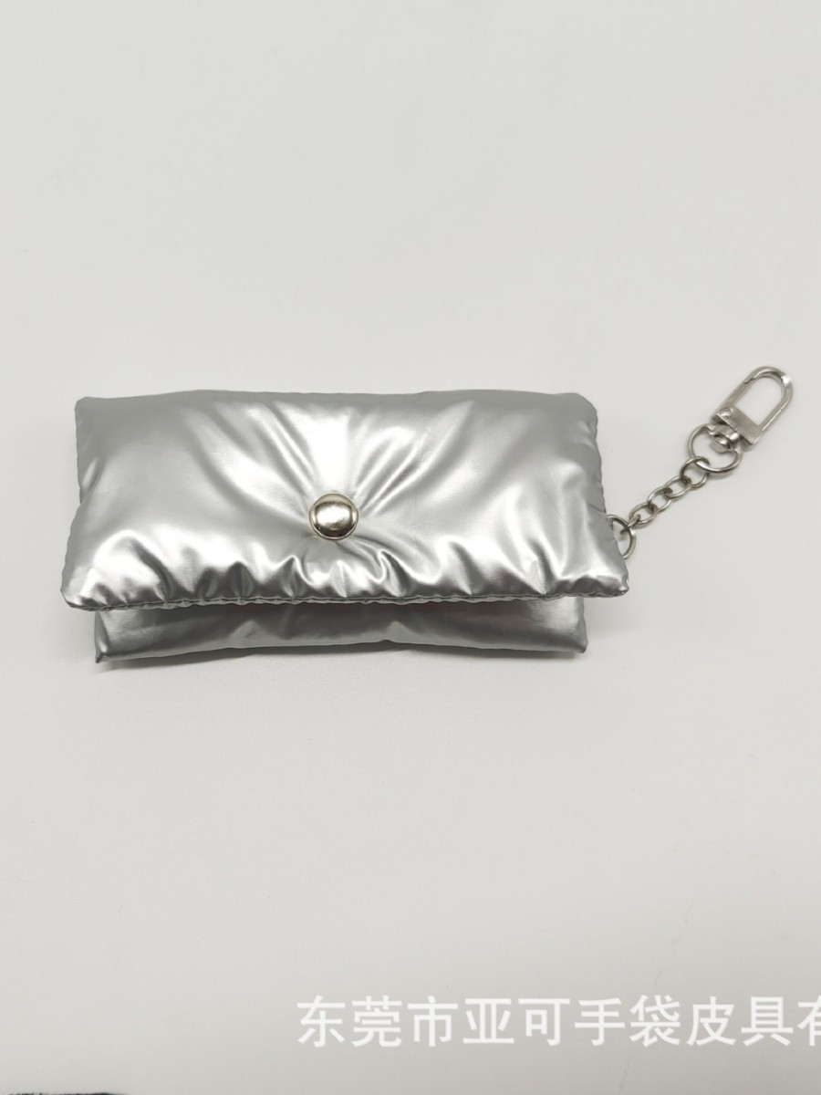 Creative personality filled cotton down jacket Apple AirPods1/2 Bluetooth headset silver mouth red envelope for hanging chain