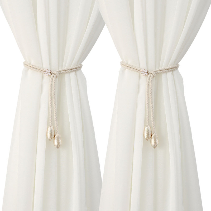 Curtain tie rope wholesale creative adjustable Oxford cotton rope curtain buckle pull-up drawstring curtain accessories