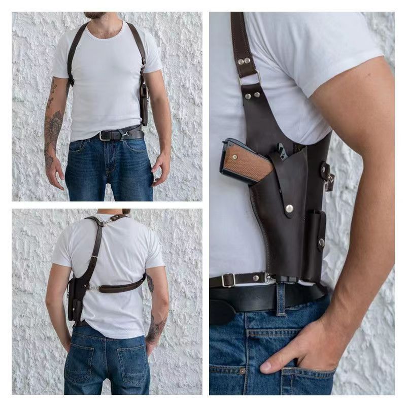 Кросс-бордерная европейская и американская ретро кожаная сумка на плечо, мужская сумка для оружия на Хэллоуин, реквизит для косплея