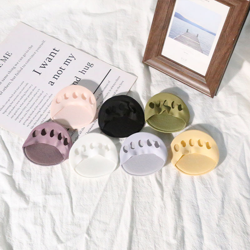 Forefoot Half Socks Five-Finger Socks Women's Invisible Sweat-Absorbing Toe Socks Summer Thin High Heels Socks Socks Bottom