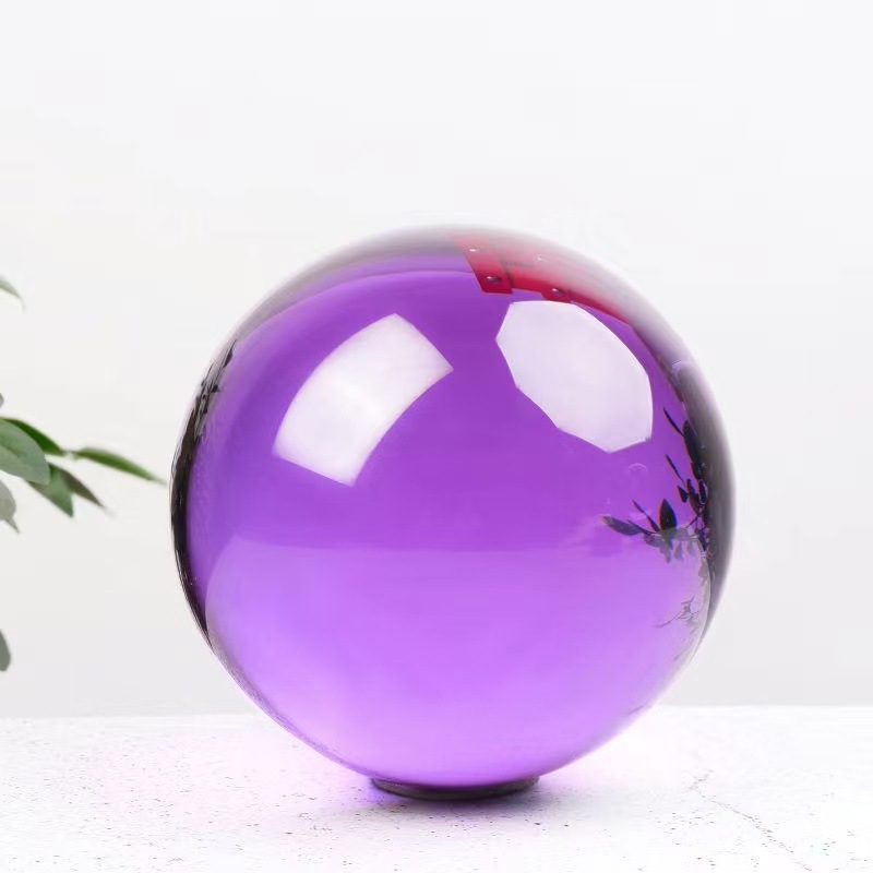 Purple Crystal Ball Fortune-making Feng Shui Ball Purple Qi Donglai Office Living Room Entrance Decorations Opening housewarming ornaments