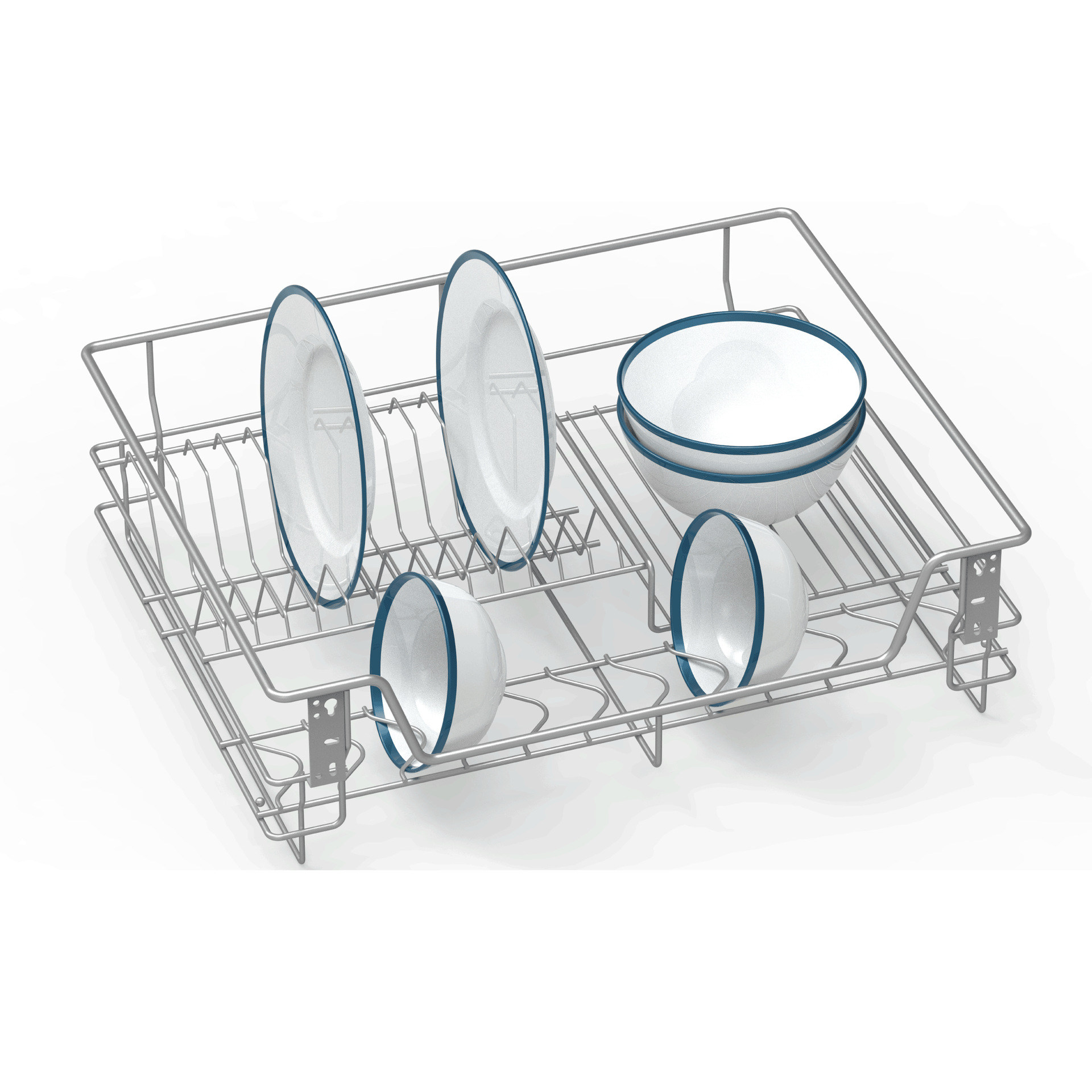 Pull-out Bowl and Dish Rack Cabinet Pull-out Basket Drawer-type Plate Multi-layer Cabinet Pull-out Basket Side-mounted Slide-rail Pot Pull-out Basket