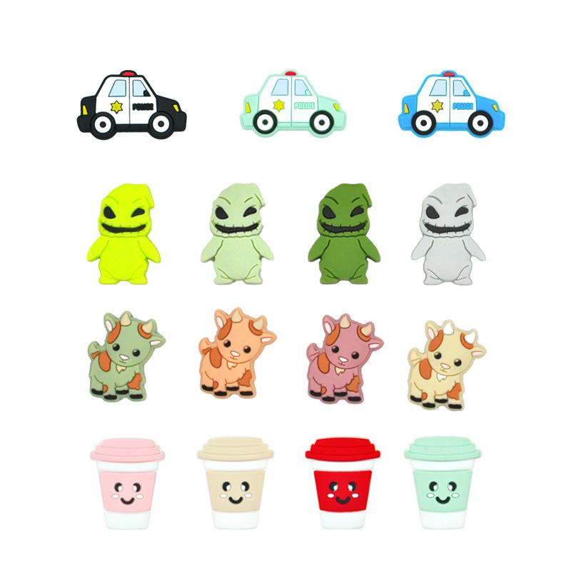 Foreign trade sales of a variety of multi-color food grade silicone beads DIY cartoon animal accessories