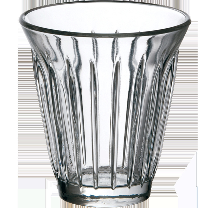 Vertical Pattern Glass Latte Art Iced Latte Simple Retro Dirty Coffee Cup Espresso Australian White Cup Milk Cylinder