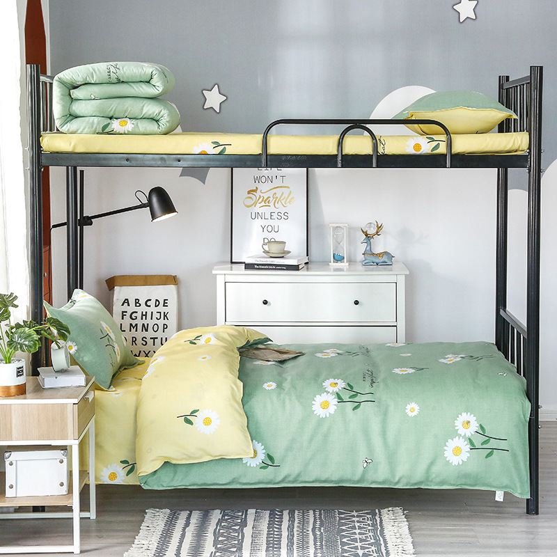 Factory wholesale bedding full set of bedding six-piece student dormitory single quilt core set of mattress quilt cover