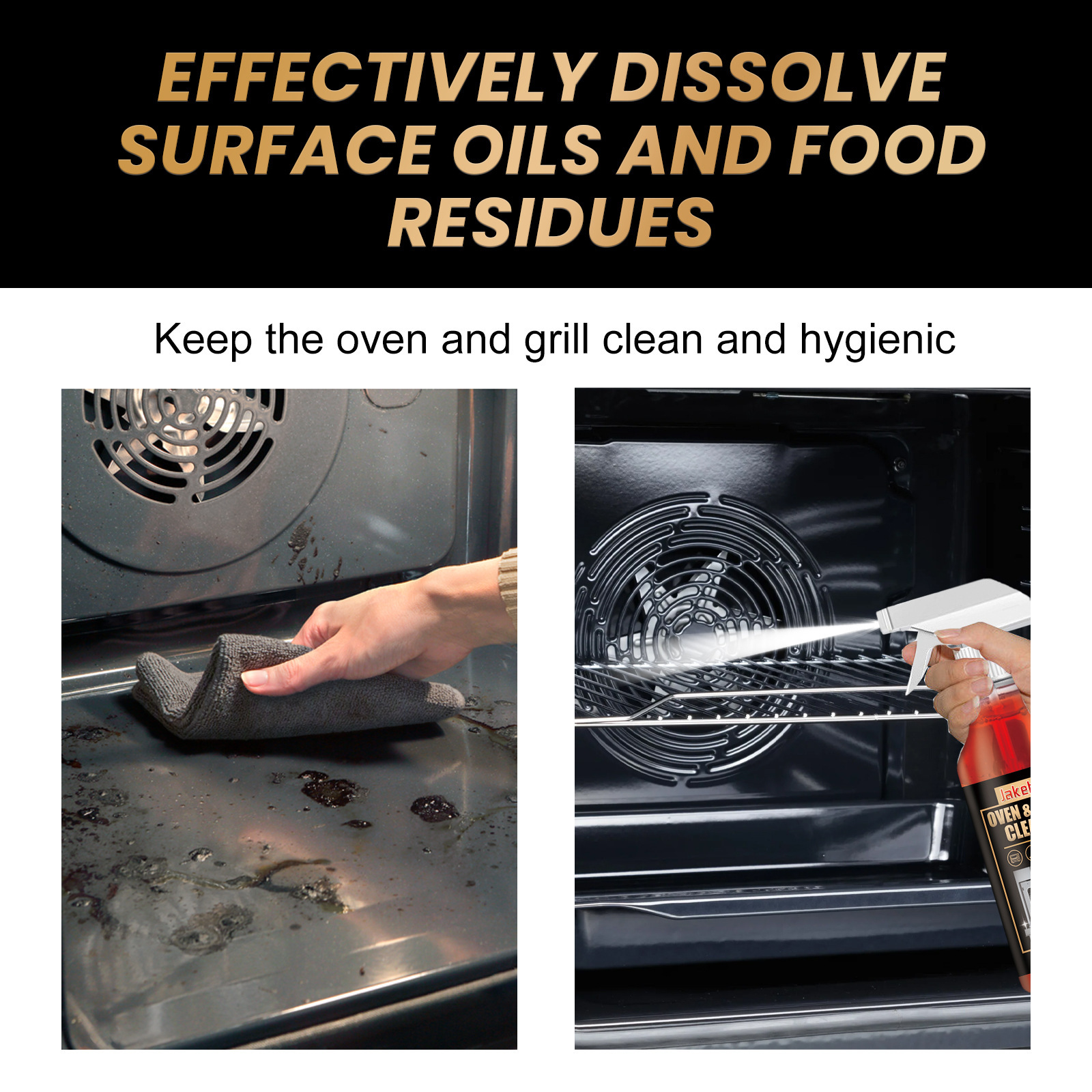 Jakehoe Oven and Grill Cleaner Oven Grill Special Decontamination, Deodorization, Odor Removal and Degreasing Agent