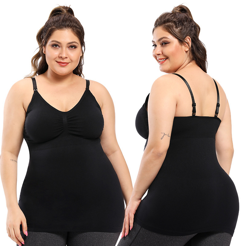 Cross-border plus size nursing vest front buckle for nursing long seamless underwear for pregnant women women fat mm200 kg