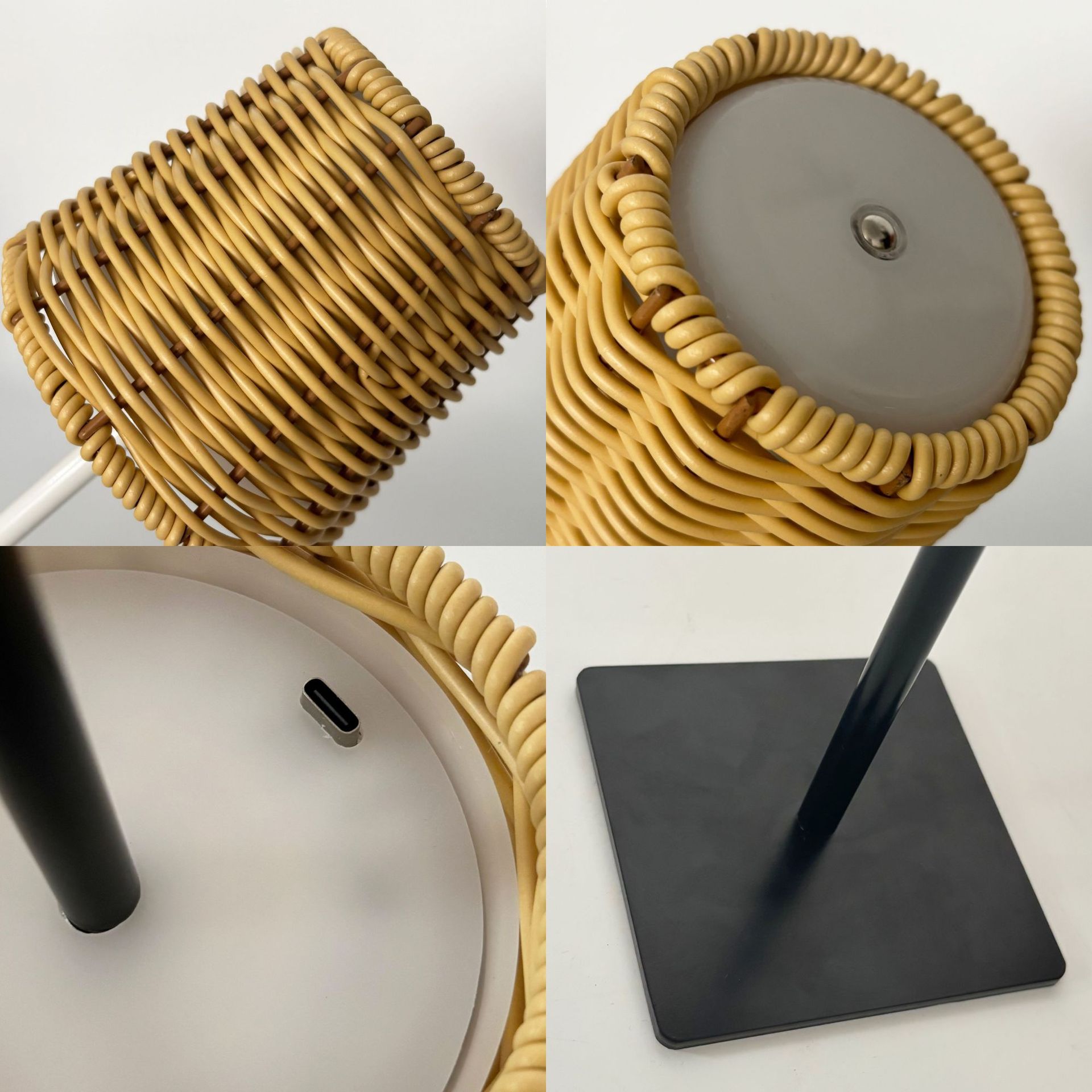 Amazon USB Rechargeable Table Lamp Retro Rattan Atmosphere Table Lamp Southeast Asian Style Tatami Living Room Bedroom Led