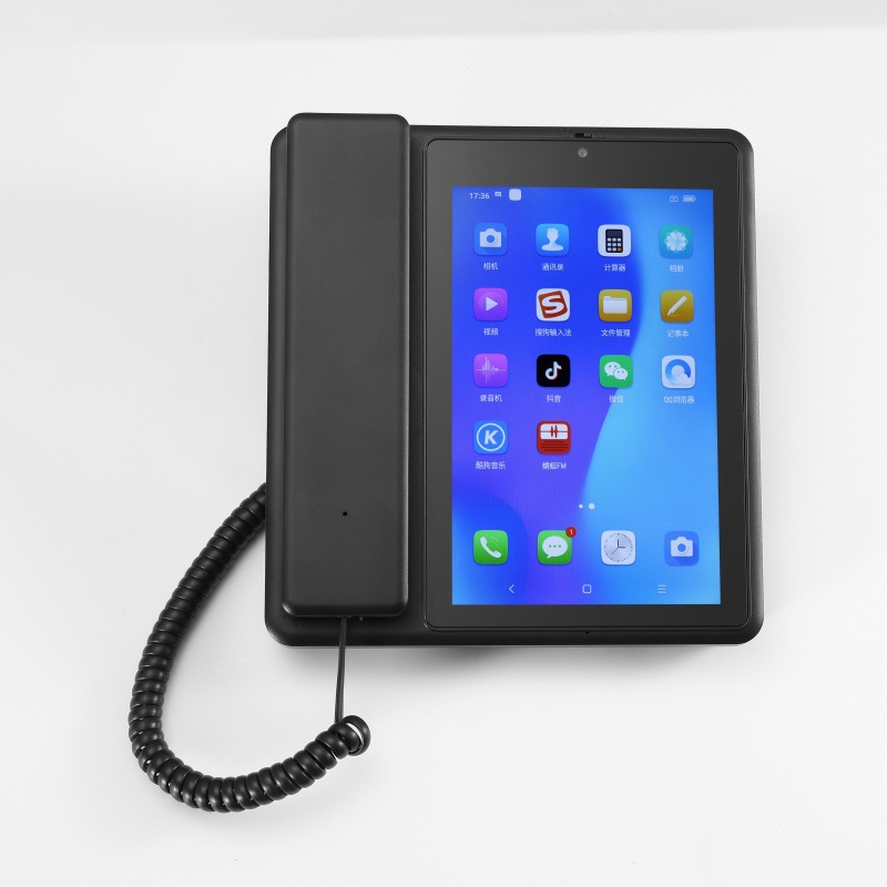 Android touch screen smart videophone/4G netcom card/WiFi office landline/one-key video