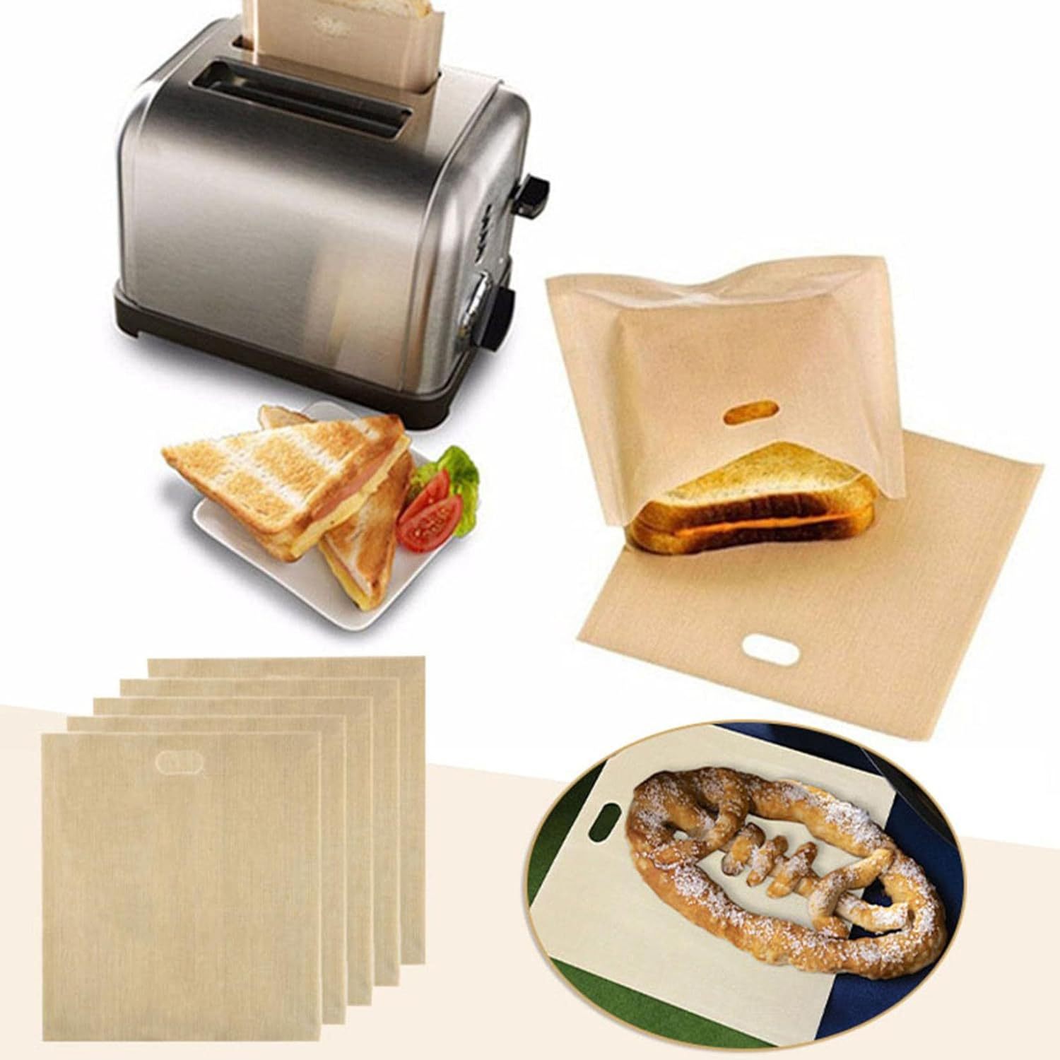 Source manufacturers non-stick microwave bag toaster bag Teflon toast bag sandwich bag