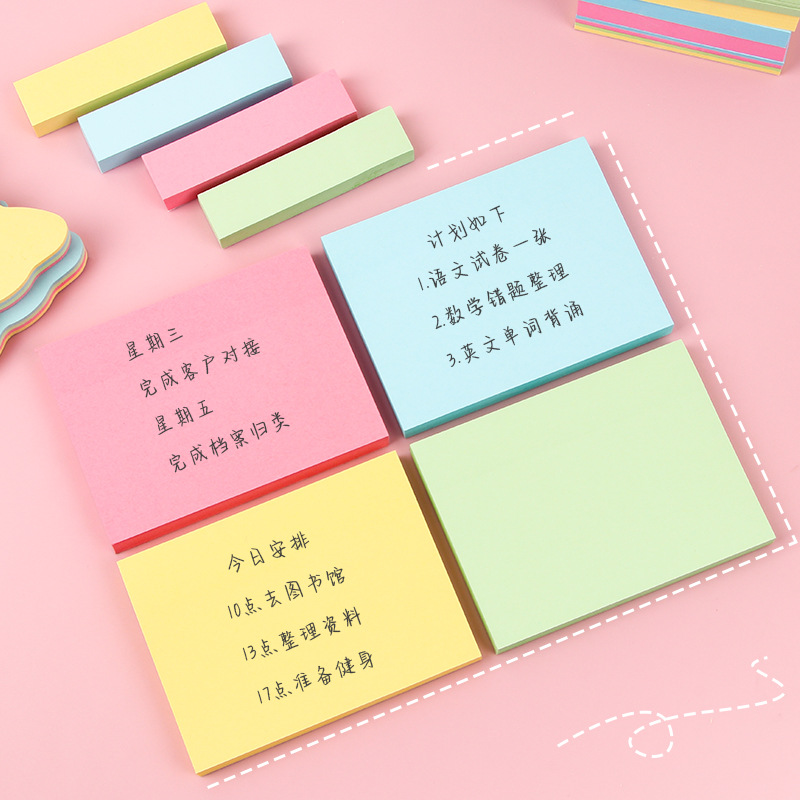 Post-it notes color office stationery creative notes can tear students simple strong sticky notes wholesale