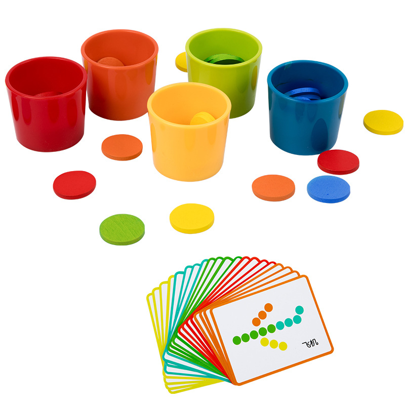 Montessori Early Education educational toys baby cognitive color classification Cup children matching cognitive enlightenment teaching aids