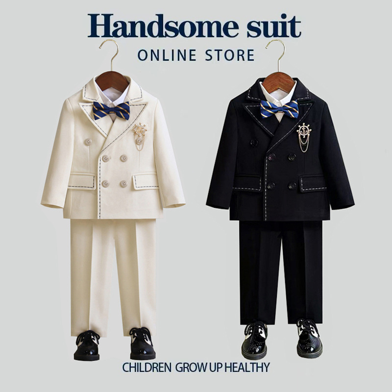 Детский костюм, британский стиль, платье для мальчика, ведущего на один год, платье для выступления, пиано, стильное шоу платье