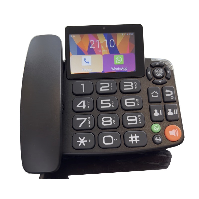 4G card dual-card touch screen phone landline Android system, video call WeChat elderly machine home use