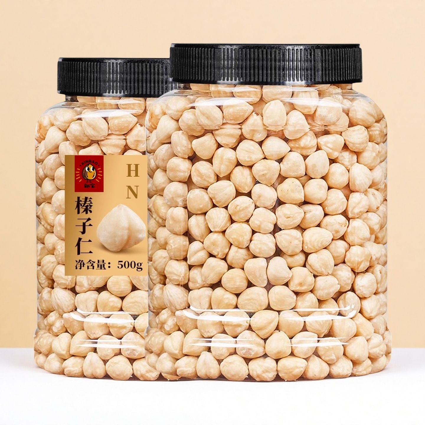 New Arrival Cooked Original Flavor Large Hazelnut Kernels 500g Canned Baking Sticks Nuts Dried Fruit Snacks for Pregnant Women Open-Ended Kernels
