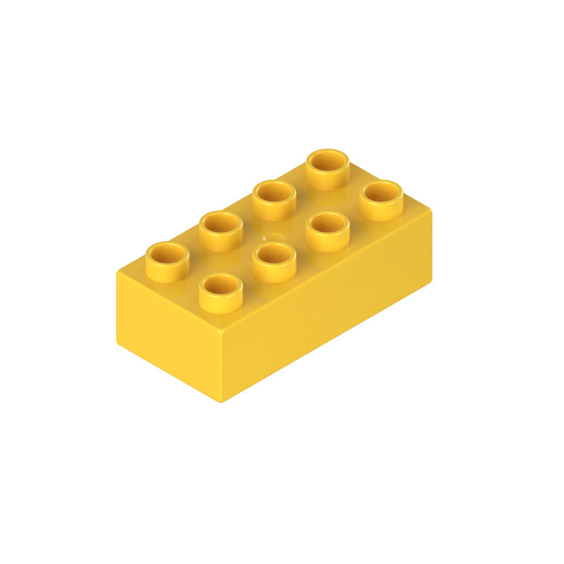 Large Particle Building Blocks 2X4 High 8-Hole Basic Bricks Parts Assembly DIY Accessories Solid Color Bulk by Weight Moc Construction