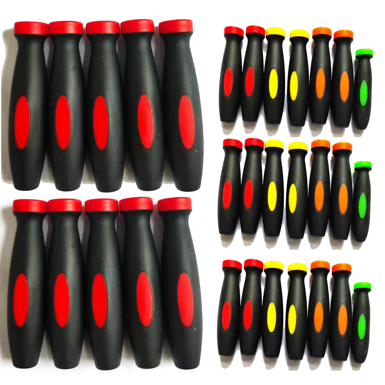 Tool set TPR + PP new environmental protection material odor-free two-color file handle flat hole round hole size