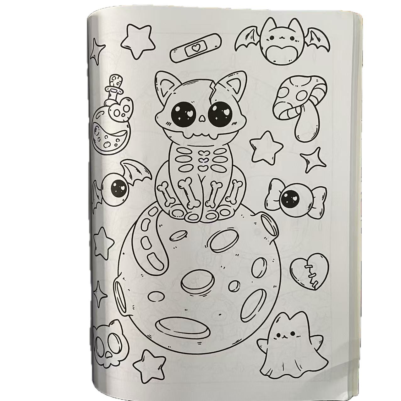 Creative Doodle Drawing Book, Cartoon Stress-Relief Coloring Book, Fun, Cute and Comfortable Coloring Book for Enthusiasts