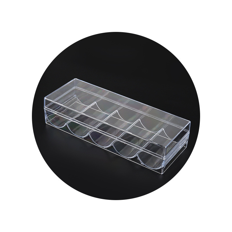 Can hold 100 chip box Texas Hold'em transparent card plate chip rack integral coin storage box
