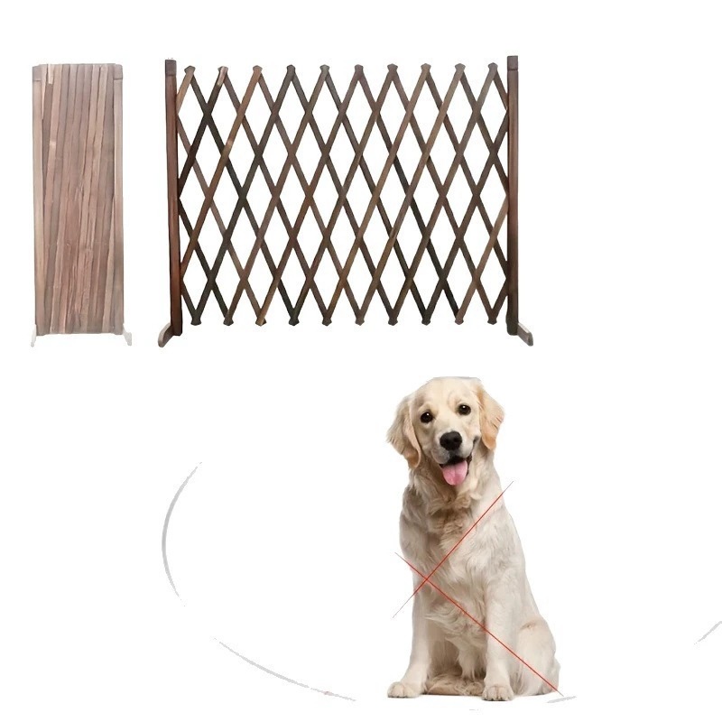 Retractable Wooden Fence Yard Wall Anti-Corrosion Wooden Fence Comprehensive Fence Dog Cat Pet Partition Vegetable Garden Fence Fence