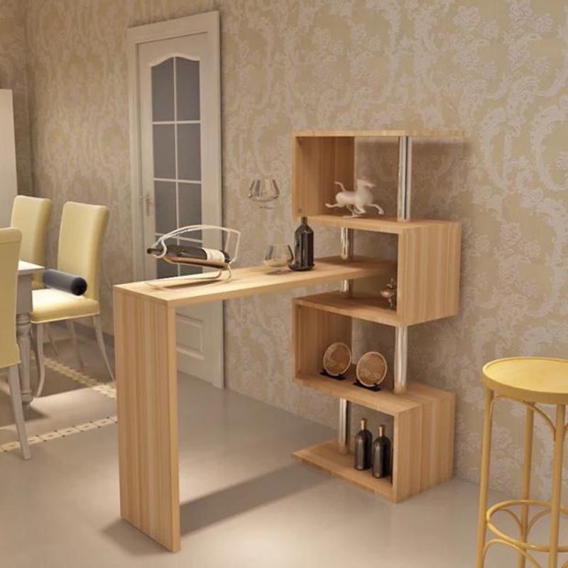 Home Bar Table Storage Rack Balcony Wall Narrow Table Living Room Simple Long Table Milk Tea Shop Bar High Table and Chairs