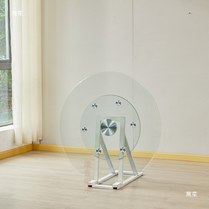 Tempered Glass Household Dining Table Turntable Round Turntable Rotating Table Turntable Base Turntable Hotel Large Round Turntable Explosion-Proof